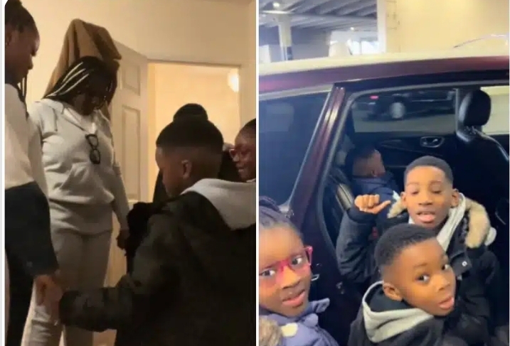 Lady stuns many as she relocates to the US, takes her entire family with her