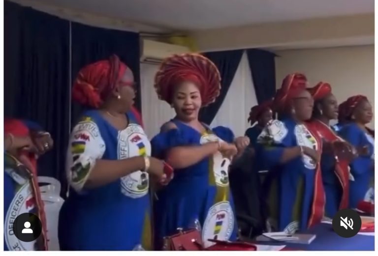 “I dey shine everyday, since I marry policeman, I’ve never regret” – Wives of policemen sing happily