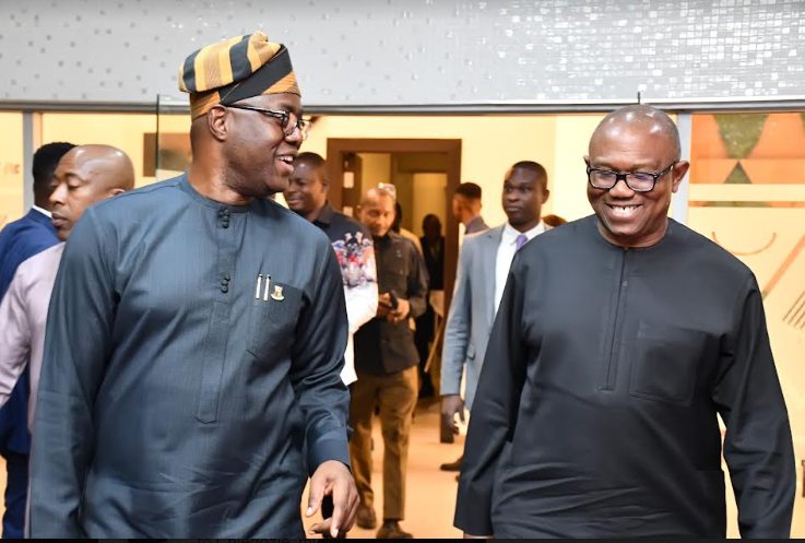 Oyo gov. Seyi Makinde thanks Peter Obi for not letting politics “seep in” as he visits him following Ibadan explosion