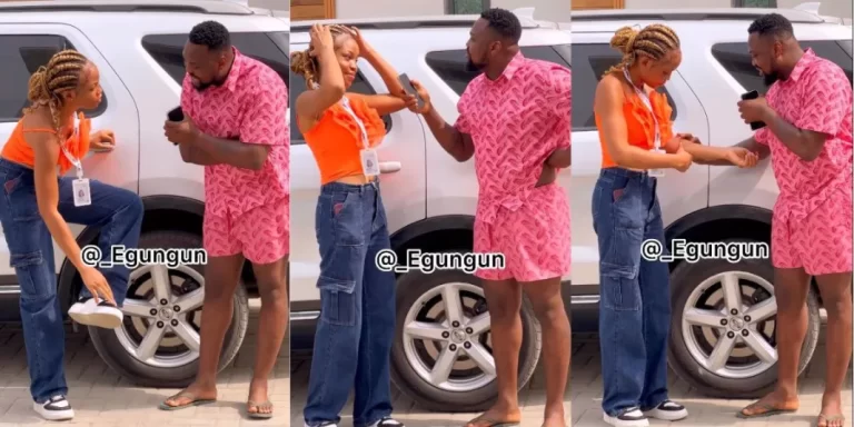 “Them sabi biology” – IG influencer Egungun and lady battle it out as they break down human biology, video trends (Watch)