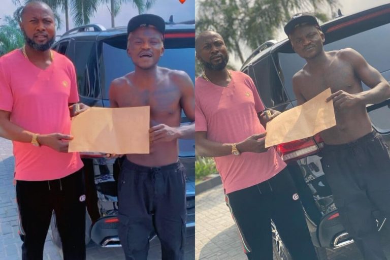 “Na me buy am myself, them no buy am for me” – Portable brags as he receives documents for his N60M Benz