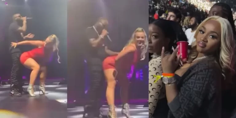 “Understanding wife dey try” – Fans react as Davido rocks a dancer at his O2 Arena concert in front of his wife, Chioma (Watch)