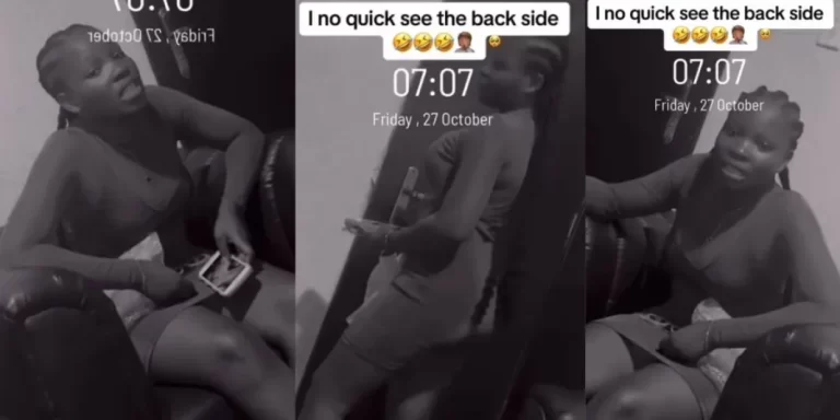 “This isn’t funny, why will you show her face?” – Video of a young lady demanding N50K for one night stand during hookup stirs reactions (Watch)