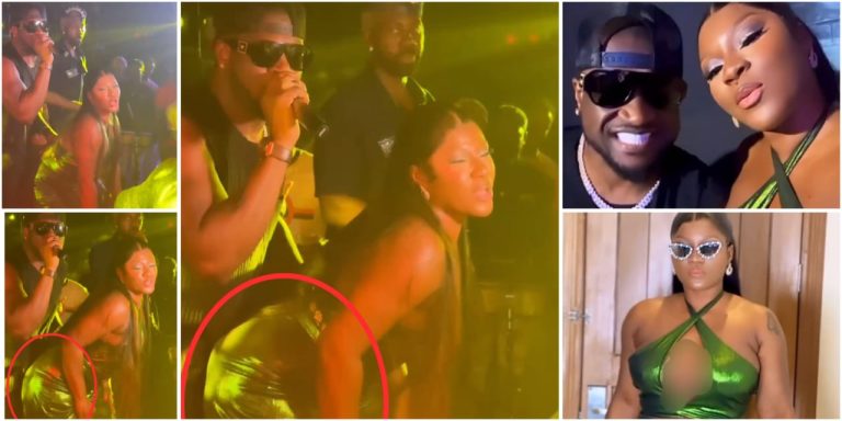 Did you forget he’s married? – Reactions as Destiny Etiko twerks heavily on Peter Okoye at event