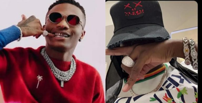 “Blood is thicker than water truly” – Wizkid’s first son, Boluwatife, breaks the internet as he flaunts expensive diamond ring, hand chain