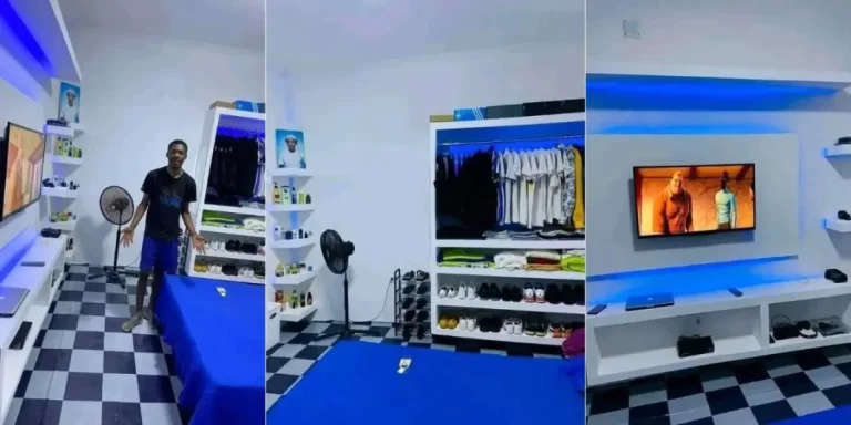 “Cool, tidy and simple” – Young man leaves many gushing as he shows off his well arranged 1-bedroom apartment (Photos)