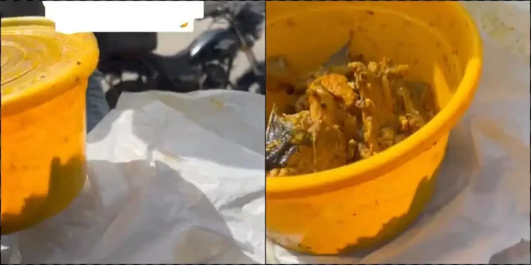 Drama as dispatch rider eats half bowl of banga and catfish soup