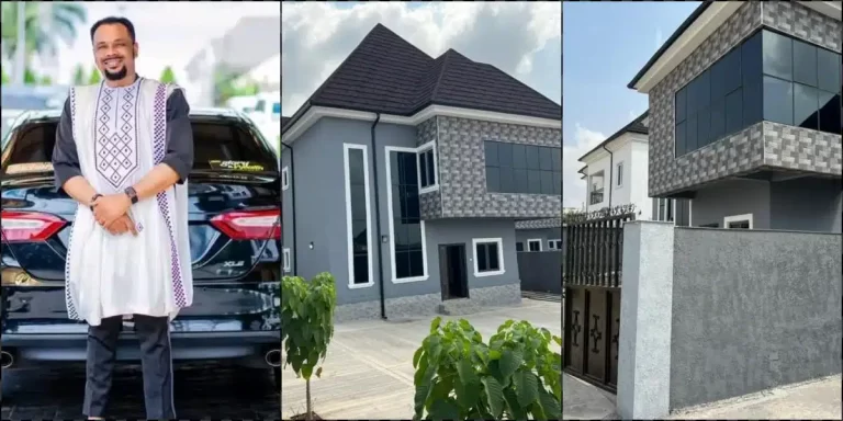 Nigerian pastor rejoices as church member gifts him a new duplex