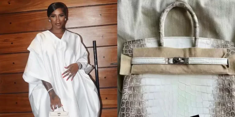 “Shey it will carry Naija problems” – Tiwa Savage stirs reactions as she set to gift herself a designer bag worth N147M
