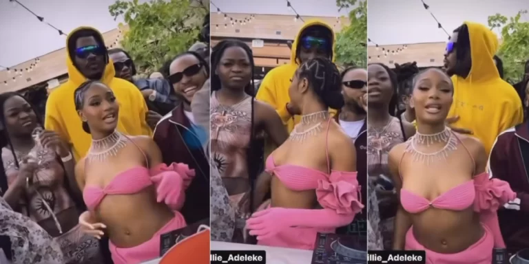 “Chest no dey pain you?” – Mixed reactions trail video of Ayra Starr singing her latest song comma at recent event (Watch)