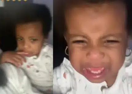 Nigerians gushes over little girl as she bursts into tears after her father instructs her to cry in order to win $10k (Video)