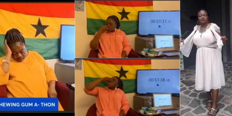 Ghanaian woman starts 7-day chewing gum-a-thon in attempt to break Guinness world record (Video)
