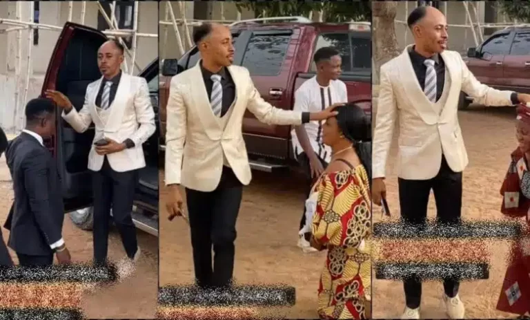 Church members welcome Apostle Amos Isah in grand style, netizens grumble
