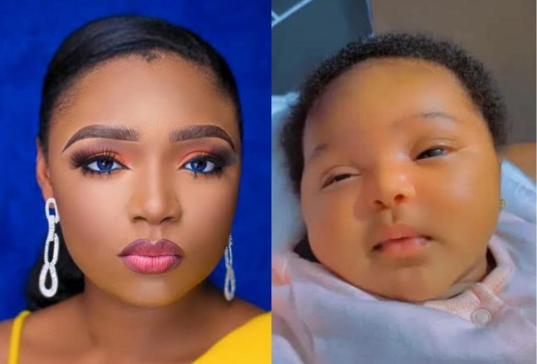 “Why she con resemble Ekene Umenwa like that?” – Social media users reacts as video of newborn baby trends online (Video)