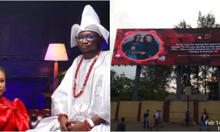 Nigerian lady pays for an entire billboard to wish husband ‘Happy Valentines Day”