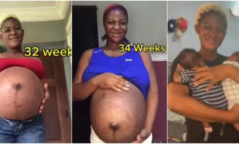 “38 weeks of pregnancy” – New mother who welcomed twins shares week-by-week video of her maternity experience