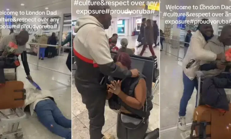 Heartwarming moment a father landed oversees to see his son (Video)