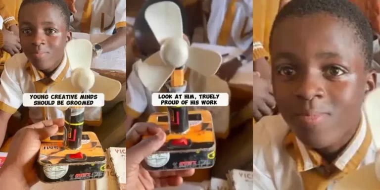 Nigerian SS1 student creates perfectly working rectangular fan after parents’ heat complaints