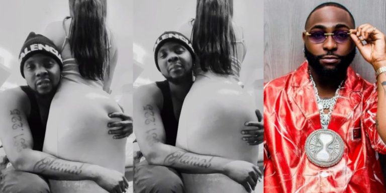 Davido comments as Kizz Daniel stirs reactions online, presses a lady backside to his satisfaction (Video)