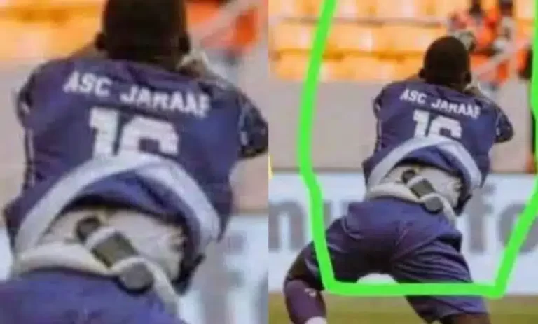Speculations as image captures Ivorian goalkeeper allegedly with something fetish tied around his waist against Super Eagles