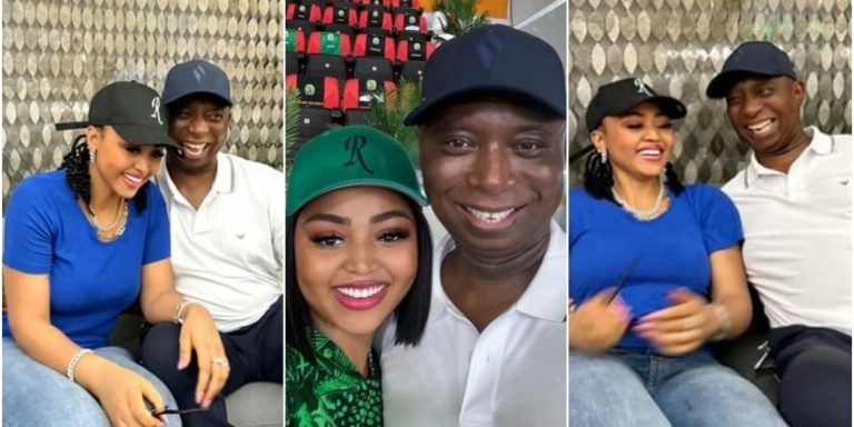 ”You and your husband come dey resemble” – Fans react as Regina Daniels shares new photos with hubby, Ned Nwoko