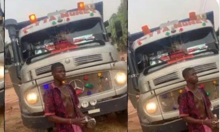 “This tipper fit worth 40M” – Nigerian big boy stirs reactions as he plashes millions of naira on a fairly used Benz (Video)