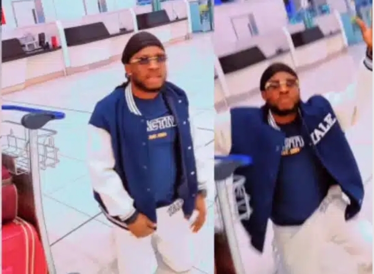 “God I thank you I escaped from Tinubu’s hands” – Man praises God at airport as he relocates to UK