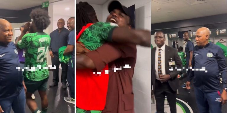 ”They snubbed the life out of him” – Reactions trail moment VP Shettima joined Super Eagles in their dressing room (Video)
