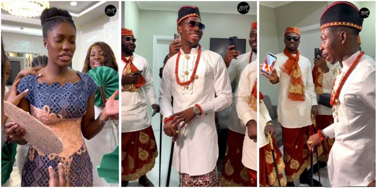 First videos from Moses Bliss and wife, Marie Wiseborn traditional wedding in Ghana (Video)