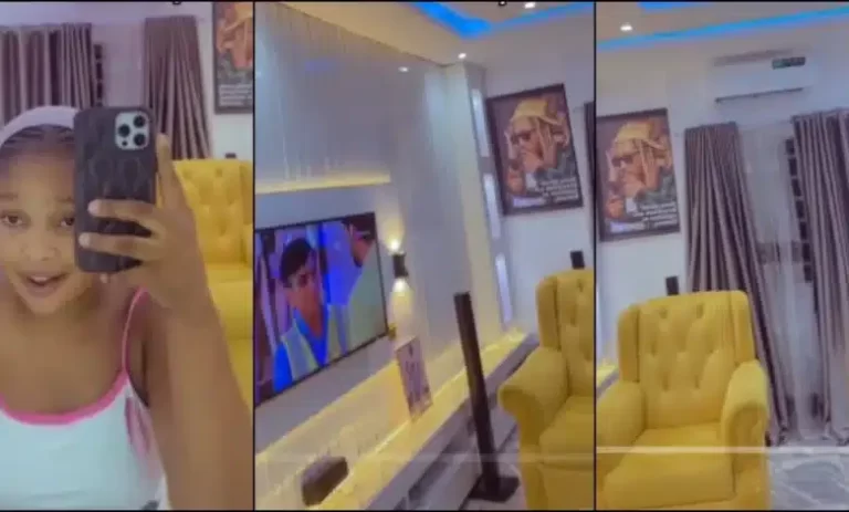 As my house fine like this, I can’t follow a man to cheap hotel of N10k – Lady boasts in video, shows off interior of her home