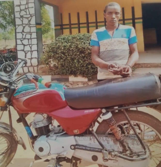 Suspected robber arrested for attacking Okada rider with cutlass and stealing his motorcycle in Niger state