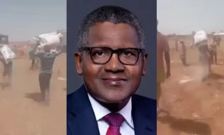 Dangote truck ambushed, hundreds of bags of rice looted amidst growing food scarcity