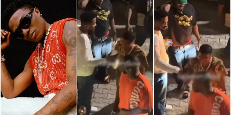 Reactions as Wizkid snubs man who attempted to shake him (Video)