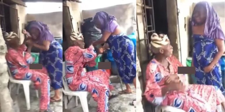 ”I’m hungry, give me money to eat” – An aged grandmother involves in a heated exchange with her aged husband over hunger (Video)