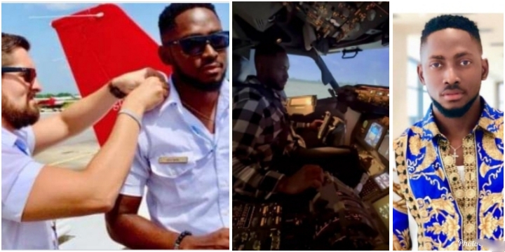 “The most reasonable housemate ever” – Netizens react as BBNaija’s Miracle graduates from aviation school, becomes a certified pilot (Video)