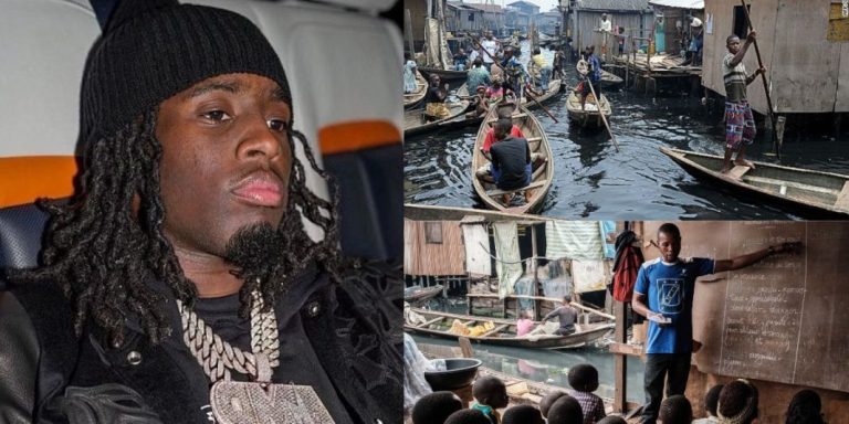 USA streamer, Kai Cenat set to build a school for children in Makoko community in Lagos following his recent visit (Video)