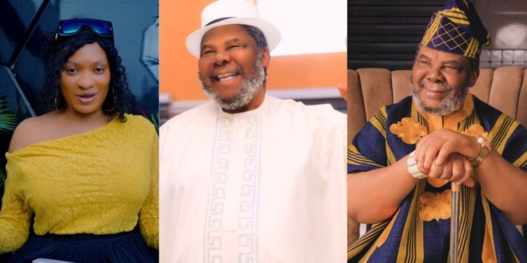 “Beauty with brain, this woman is just the best” – Netizens praise May Yul-Edochie for serenading Pete Edochie in honor of his 77th birthday anniversary