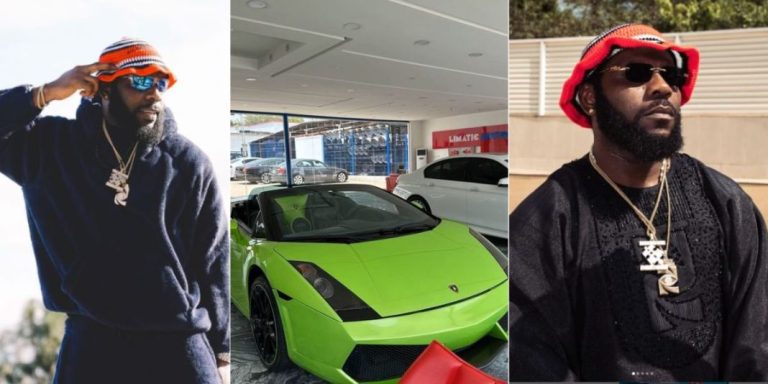 Rapper Odumodublvck splashes N390 million on brand new Lamborghini Gallardo (Photos)