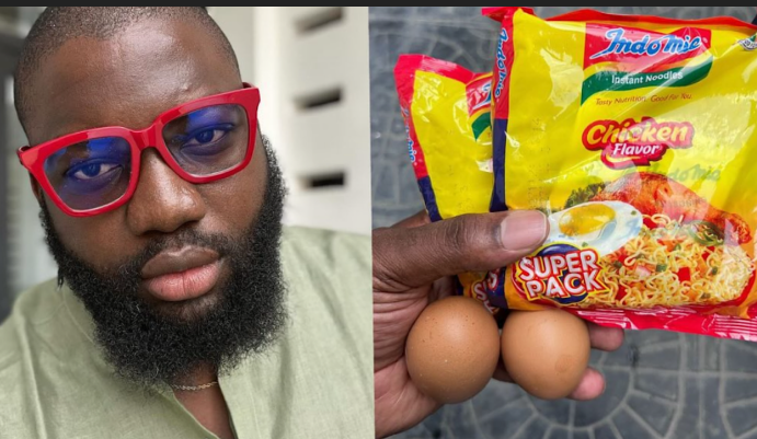 Opeyemi Famakin cries out as he buys 1 indomie pack for 550 naira