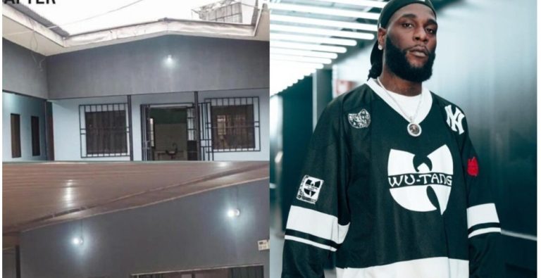 “Real men don’t announce” – Reactions as Burna Boy renovates Orphanage home in Port Harcourt (Photos)