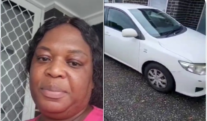 “No one wants it” – Nigerian lady living in Australia throws away her old car as scrap (Video)