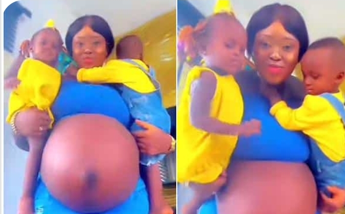 ”Another twins on the way” – Pregnant mum of twins dances as scan says she’s carrying another set