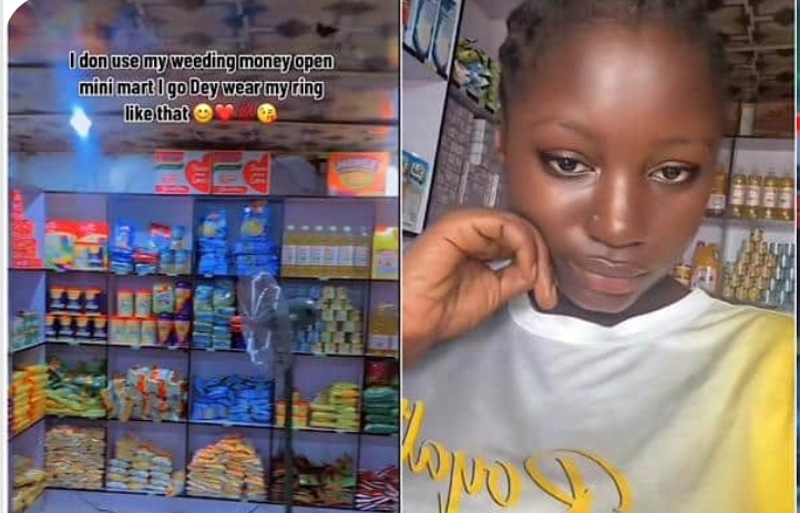 “Who wedding help? I go dey wear my ring like that” – Lady uses money for wedding to open shop