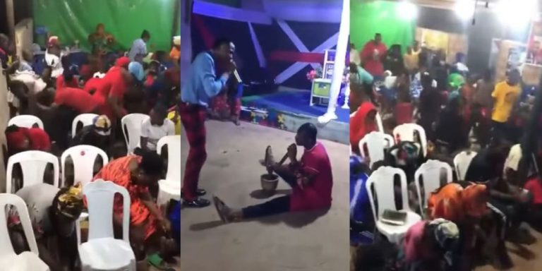 “They are gullible” – Trending video of church members pounding their enemies with mortar and pestle (Watch)