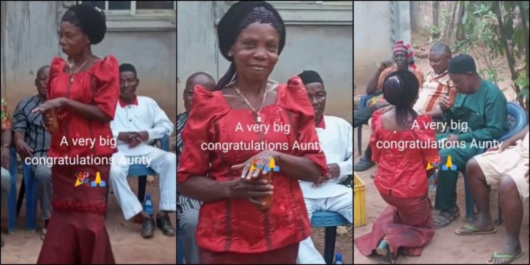 “Delay is not denial” – Nigerian woman celebrates as she finally finds love after years of expectation, gets married (Video)
