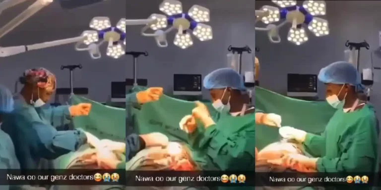 “This is unprofessional” — Reaction as doctors dance to Shallipopi while operating patient