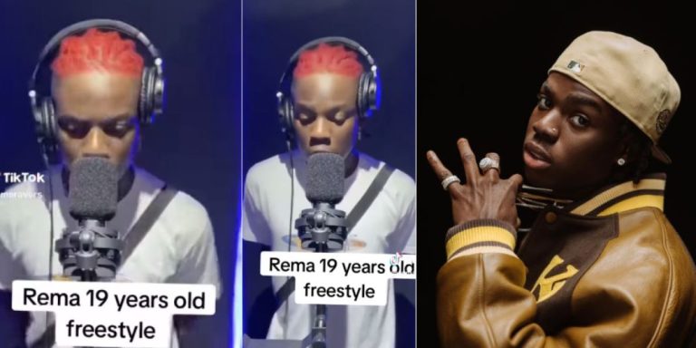 “Nigga has been good since day1” – Throwback video of Rema doing music freestyle in studio surfaces online (Video)