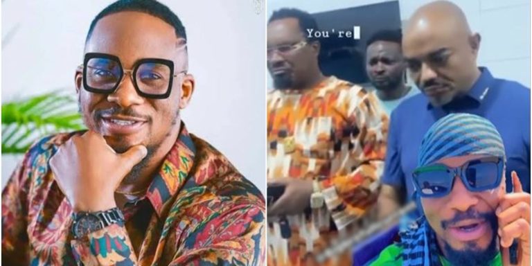 Video of Emeka Rollas, Jerry Amilo, others staring at Jnr Pope’s dead body at hospital breaks heart (Watch)