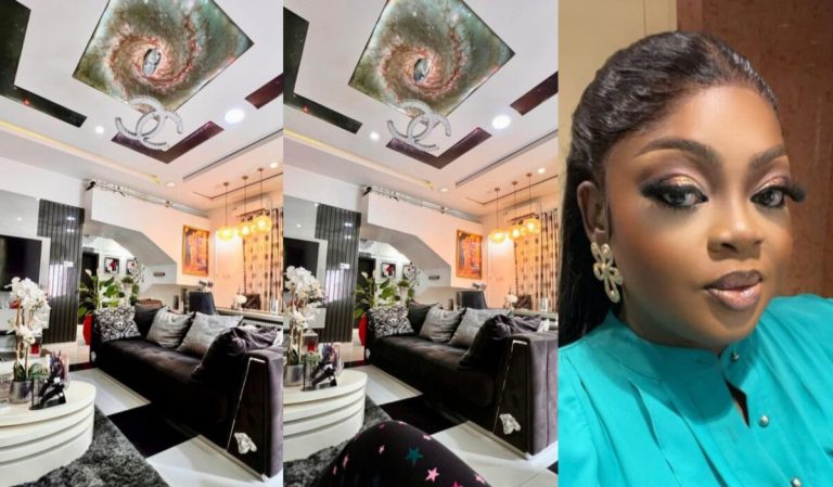 “My dwelling place” – Eniola Badmus shows off the interior of her house (Photos)