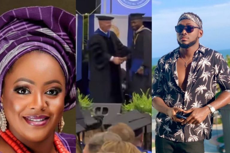 “Very focused guy, congratulations” – Comedian Helen Paul hails BBNaija Miracle as he graduates with distinction from Florida University (Video)